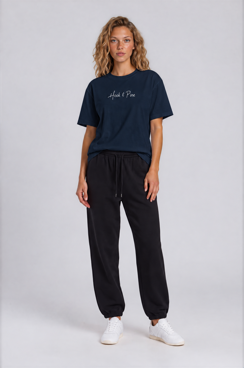 Lightweight Cotton Classic Fit Tee - Black - front - w