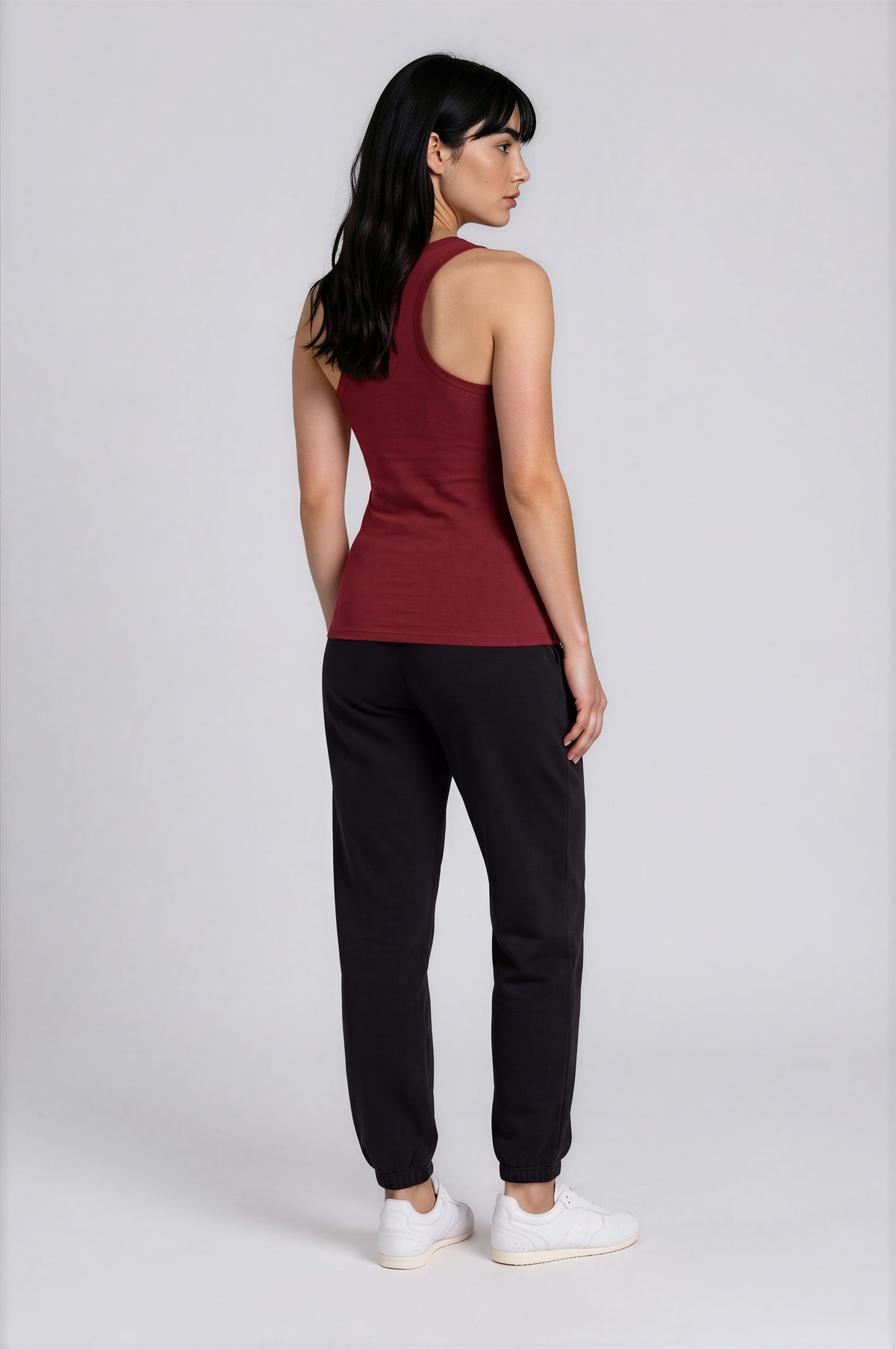 Women's Macaw Tank - Wine Red - back