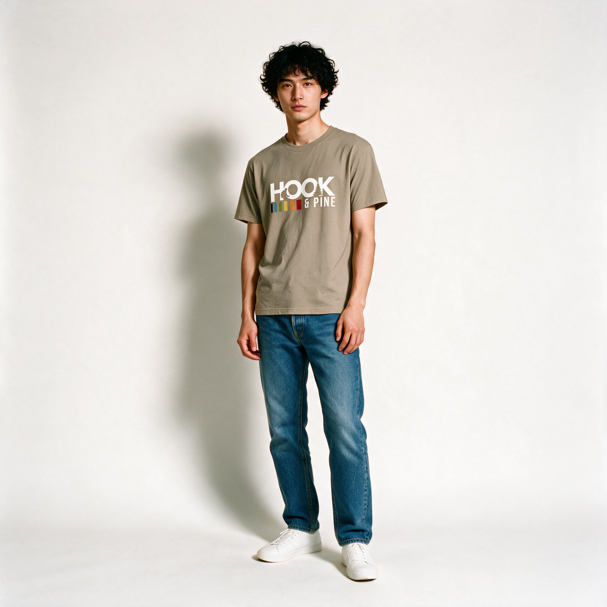 Essential Logo Tee - Coffee - full body front