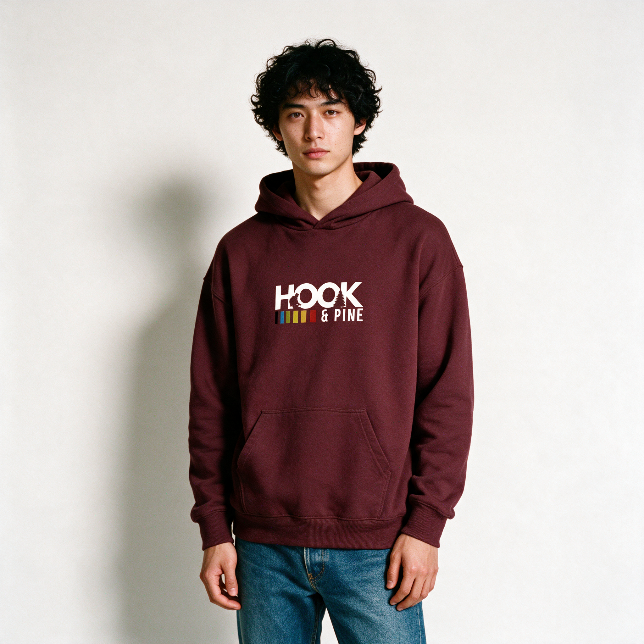 Heavyweight Logo Hoodie - Dull Red - half body