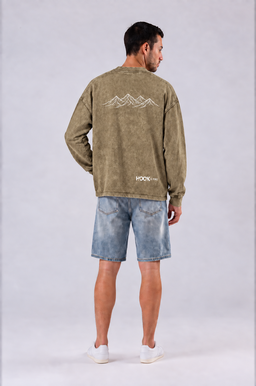 Oversized Mountain Tee - Honey Peach - back - m