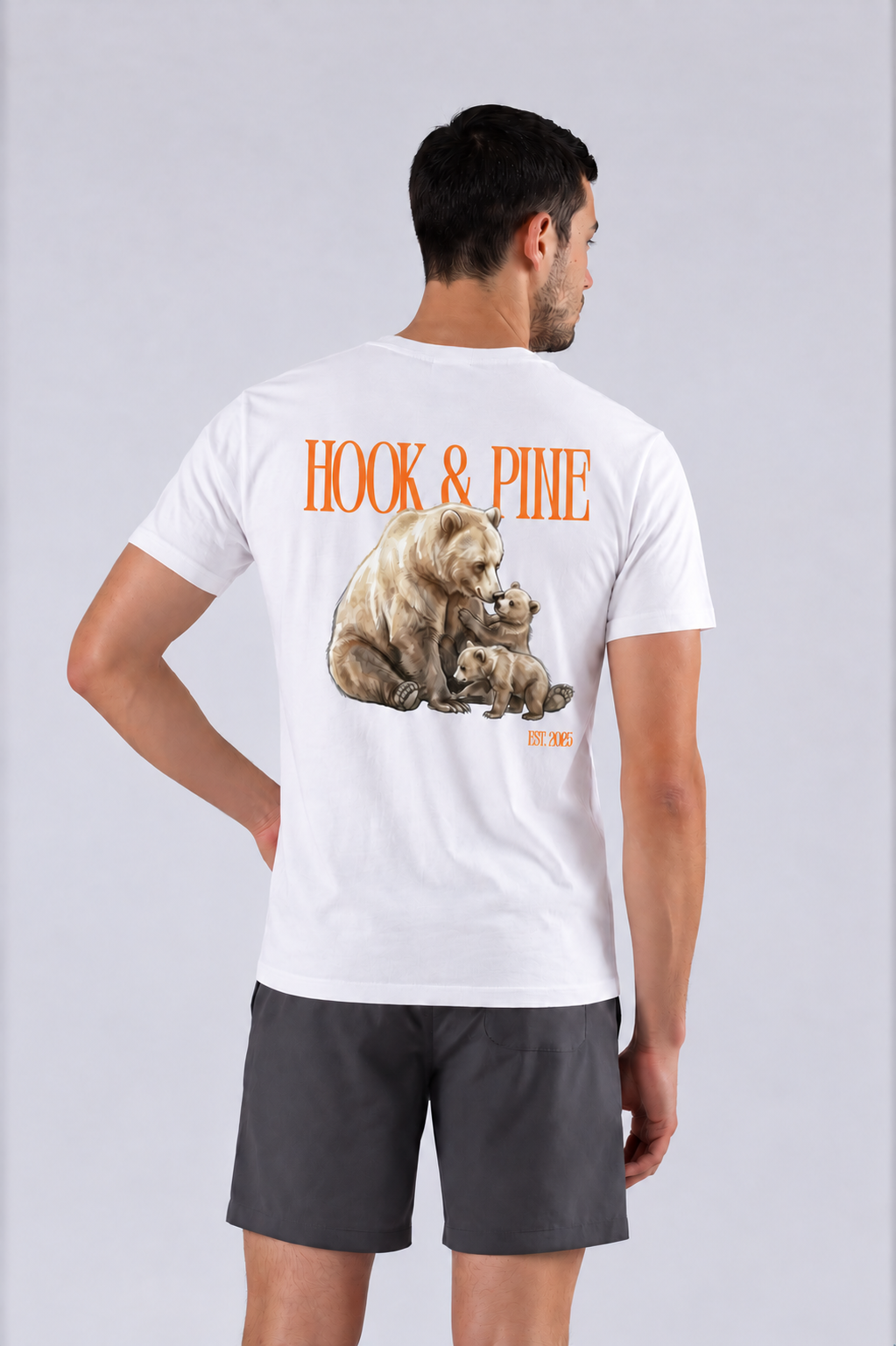 Bear Cub Tee - White - back