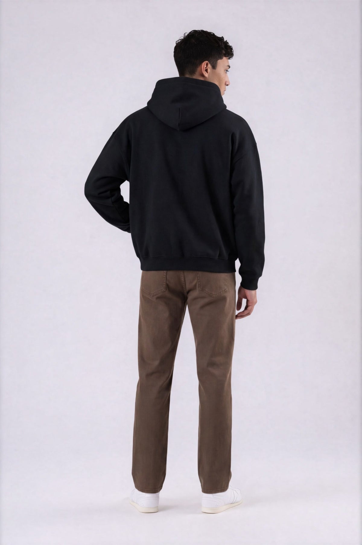 Heavyweight Logo Hoodie - Black - back
