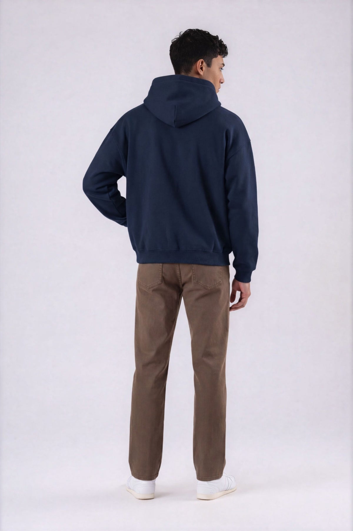 Heavyweight Logo Hoodie - Navy Blue - back