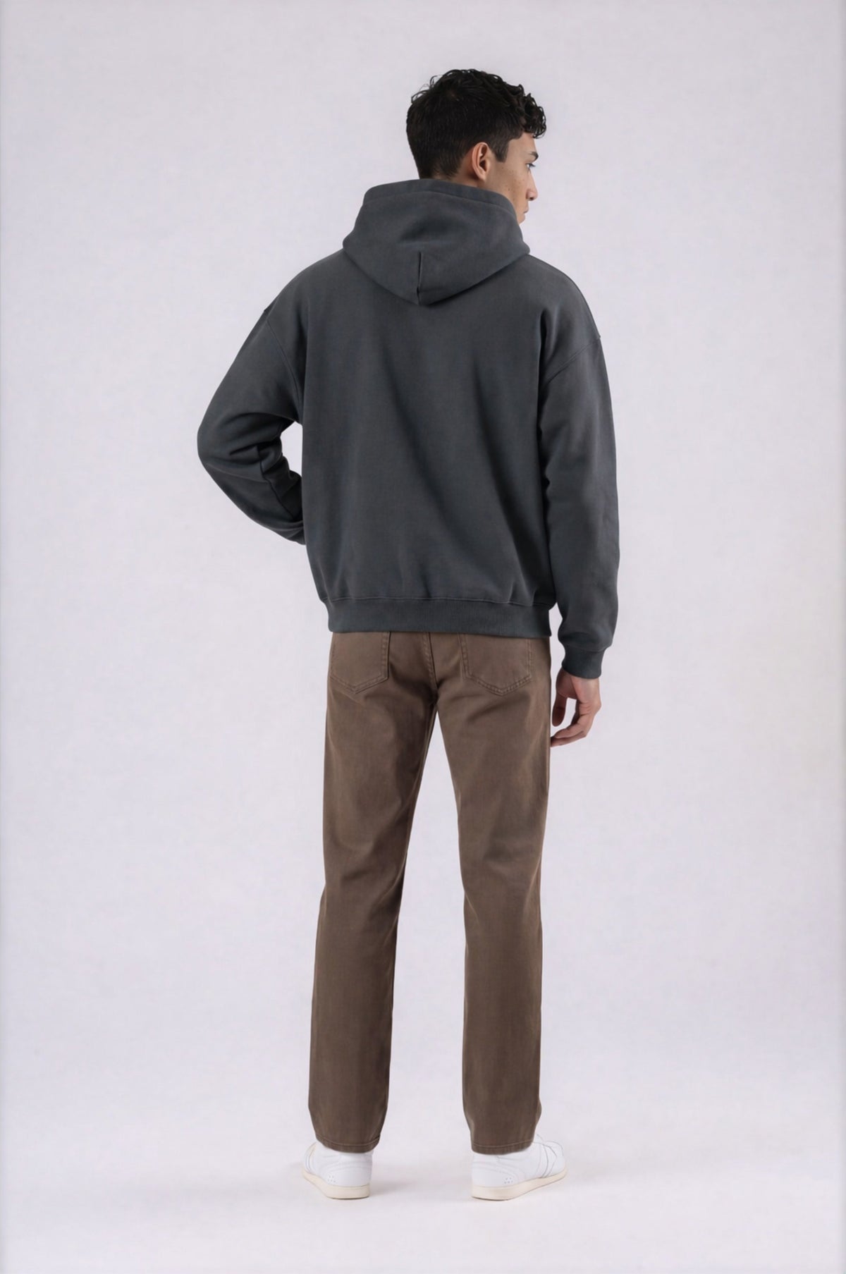Heavyweight Logo Hoodie - Dark Gray - back