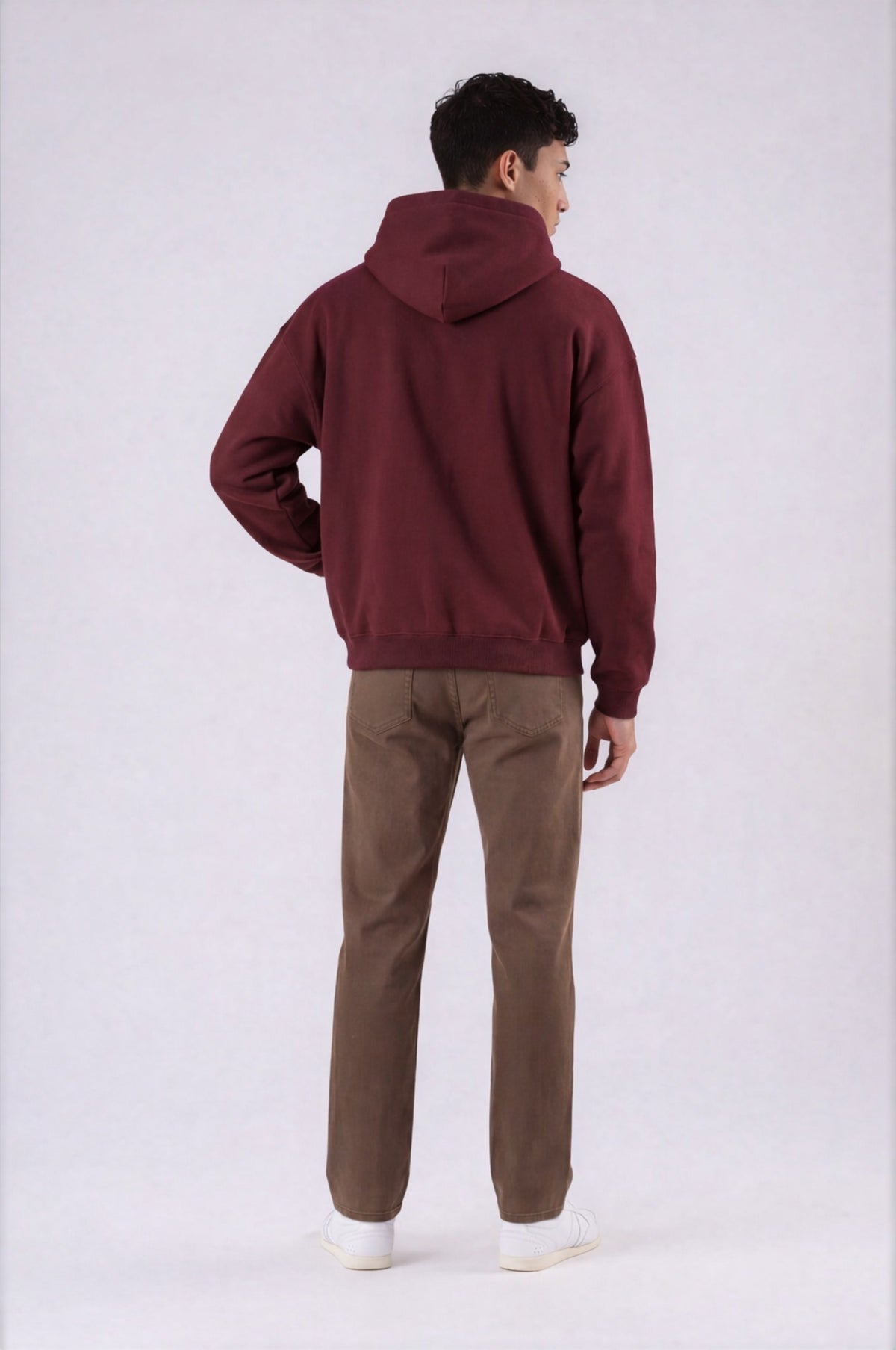 Heavyweight Logo Hoodie - Dull Red - back