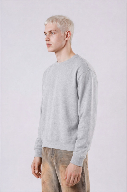 Fall Floral Crewneck - Flower Gray - front - m