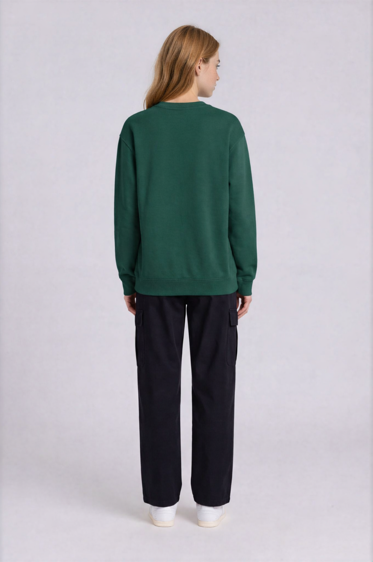 Logo Crewneck Sweatshirt - Army Green - back