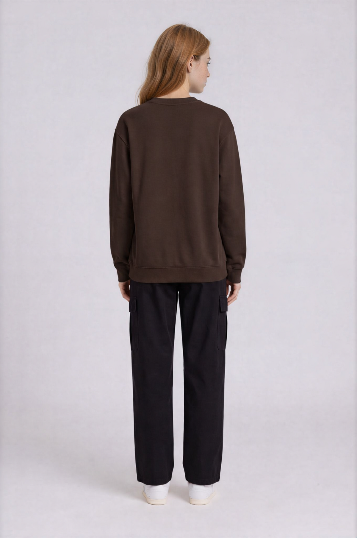 Logo Crewneck Sweatshirt - Coffee - back
