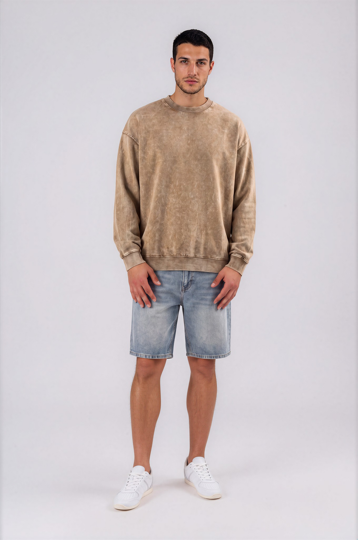 Oversized Mountain Tee - Honey Peach - front - m