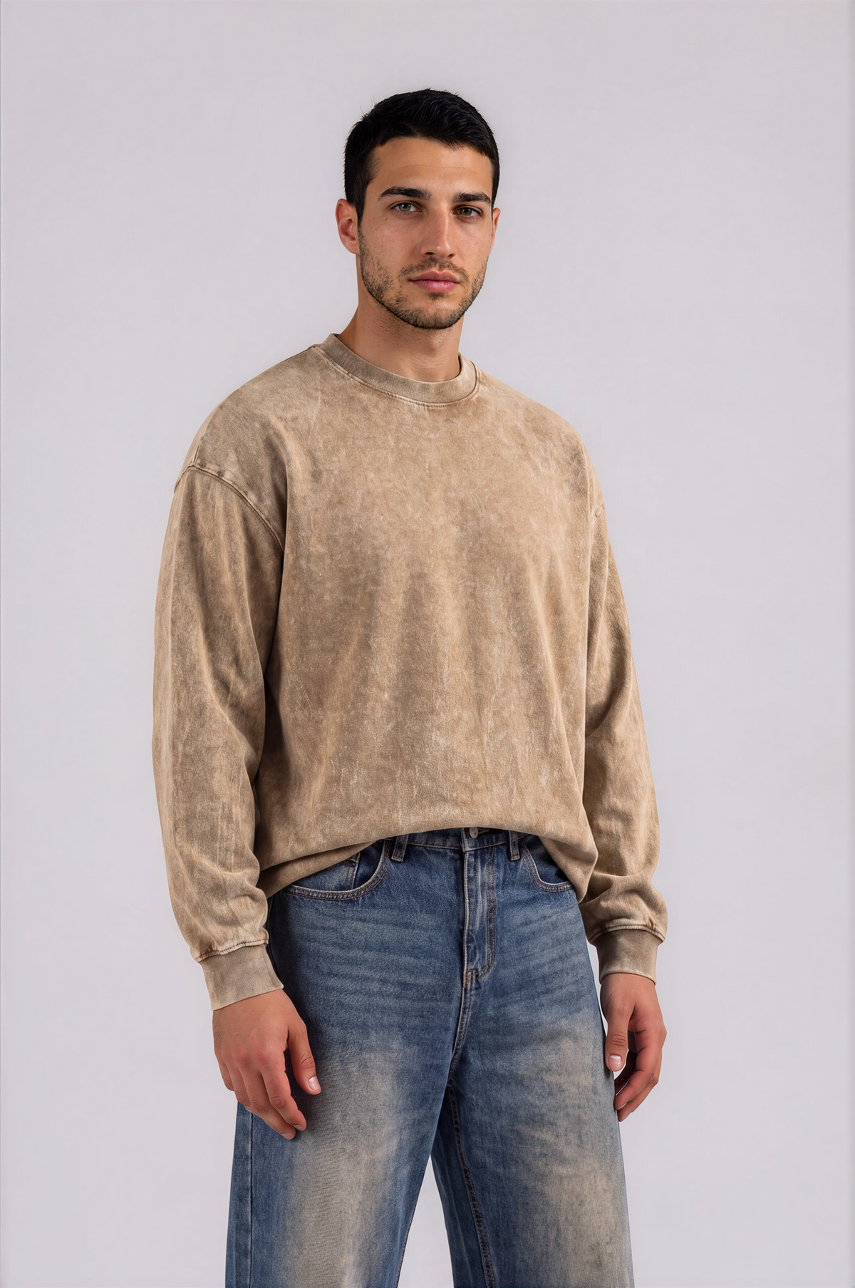 Oversized Mountain Tee - Honey Peach - front - m
