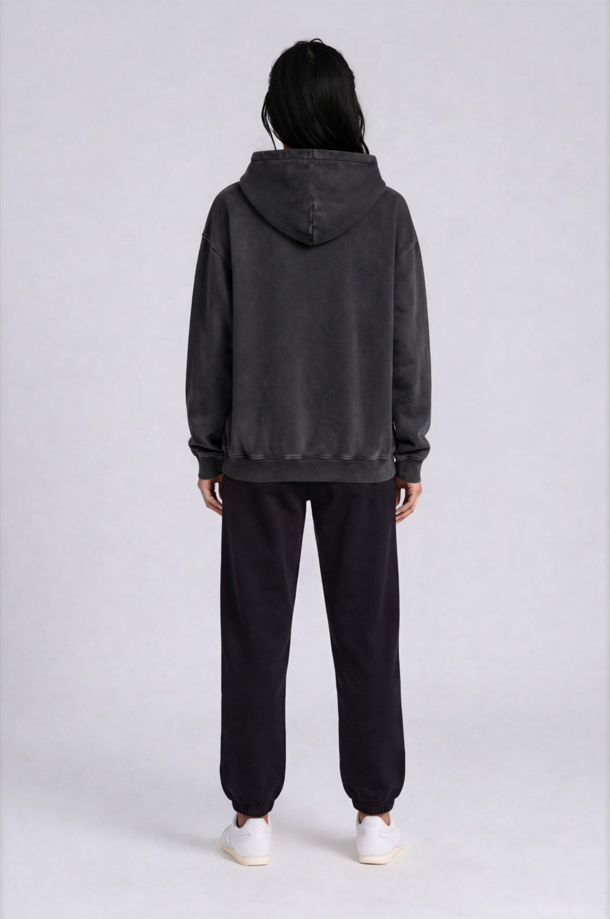 Heavyweight Oversized Hoodie - Black - back - m