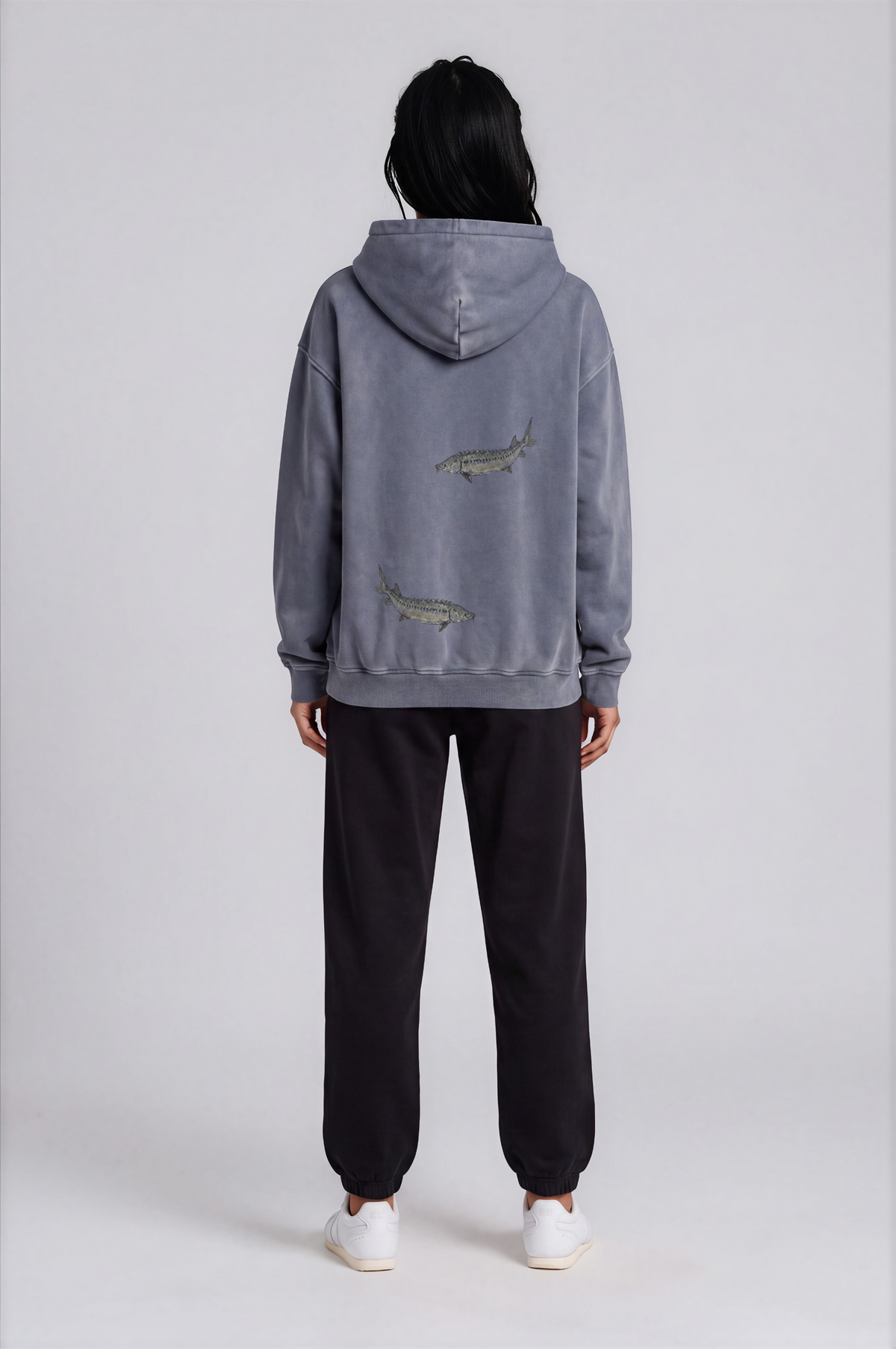Sturgeon Oversized Hoodie - Royal Blue - back - w