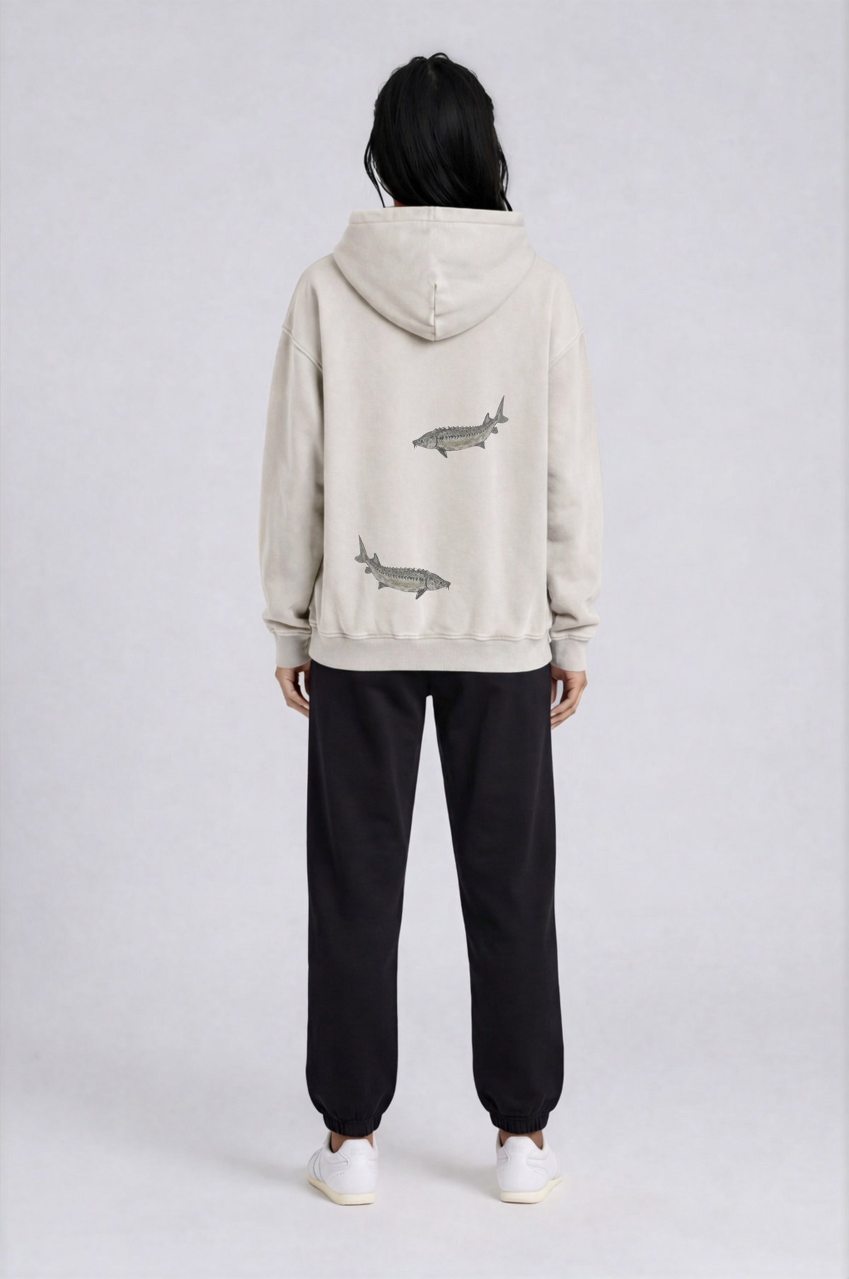 Sturgeon Oversized Hoodie - Mild Apricot - back - w