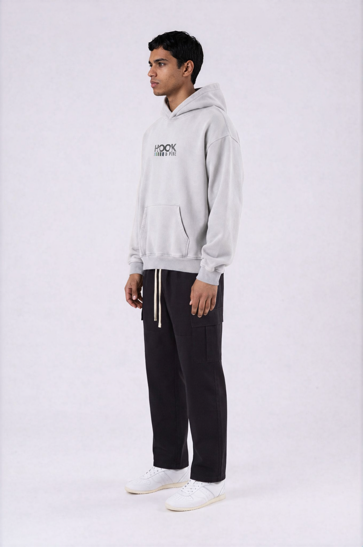 Sturgeon Oversized Hoodie - Light Gray - side - m