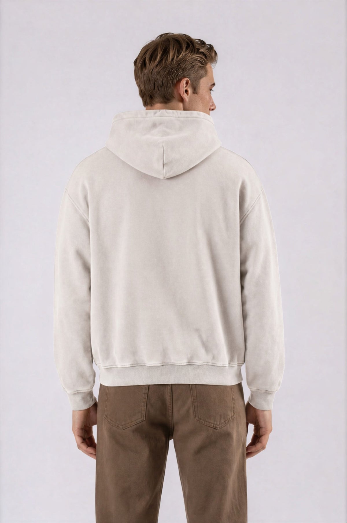 Heavyweight Oversized Hoodie - Mild Apricot - back - m