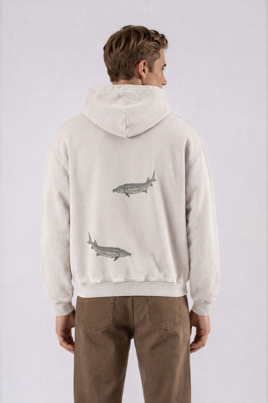 Sturgeon Oversized Hoodie - Mild Apricot - back - m