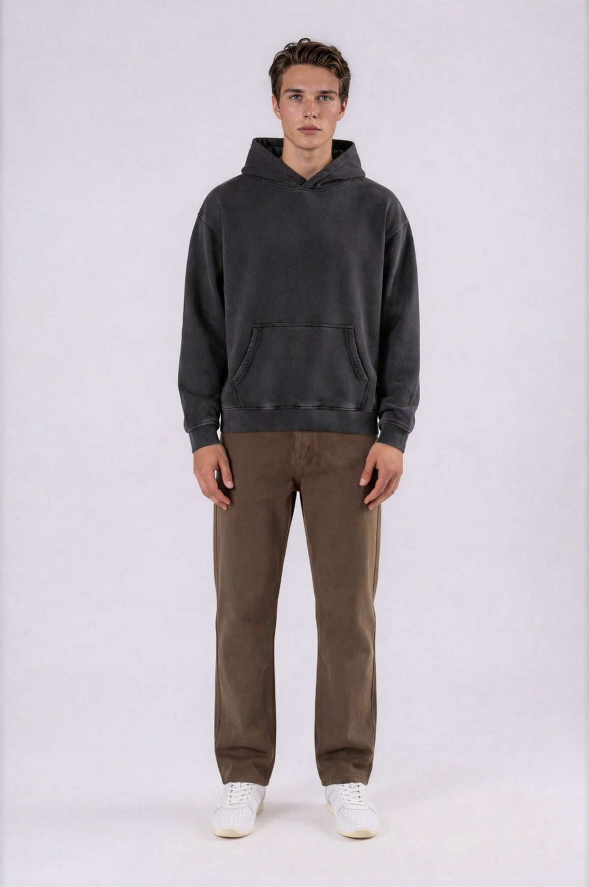 Alpine Oversized Hoodie - Black - front