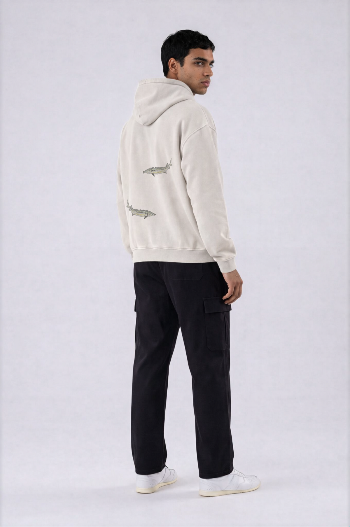 Sturgeon Oversized Hoodie - Mild Apricot - side - m