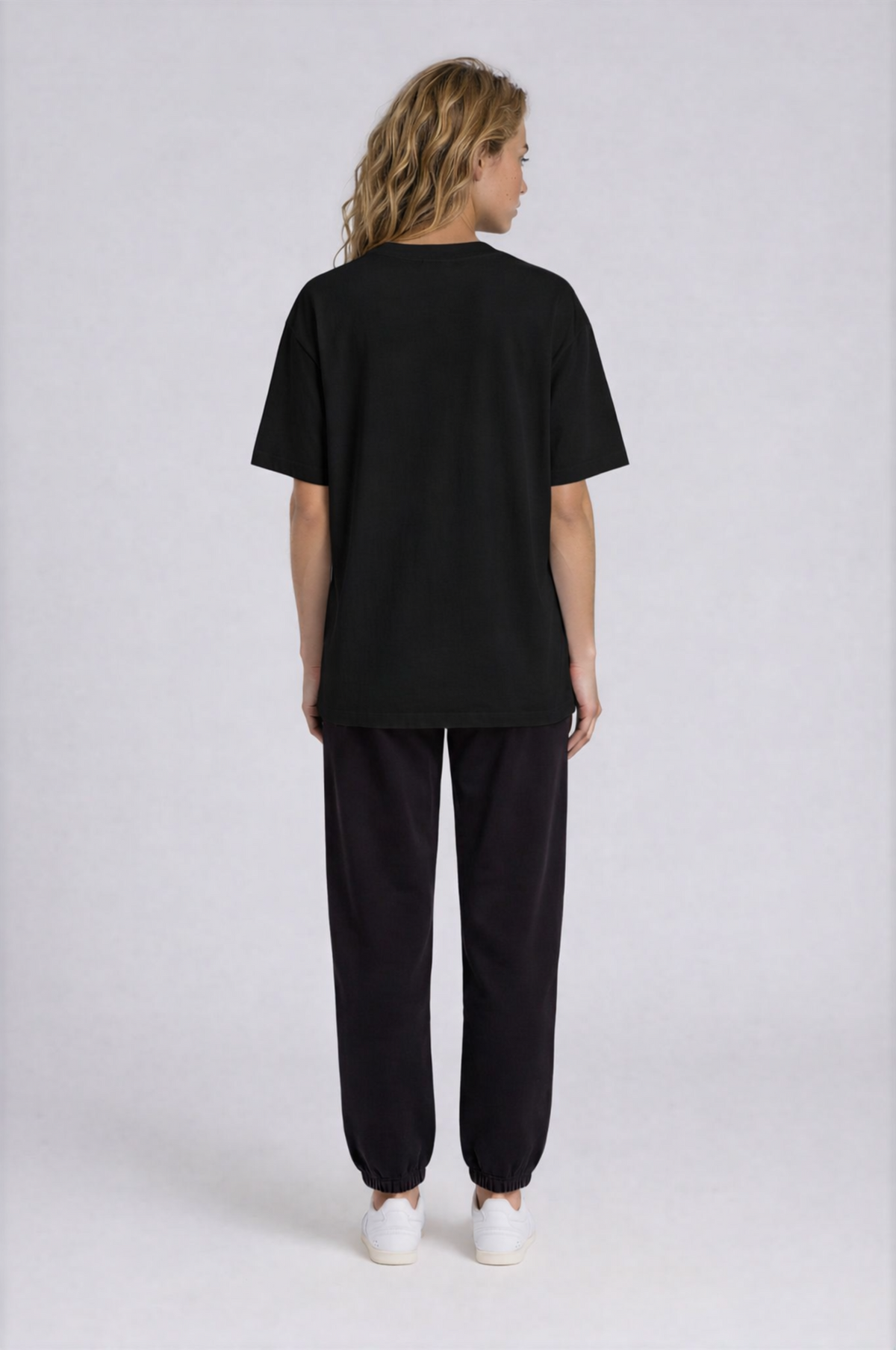 Essential Boxy Tee - Black - back - w