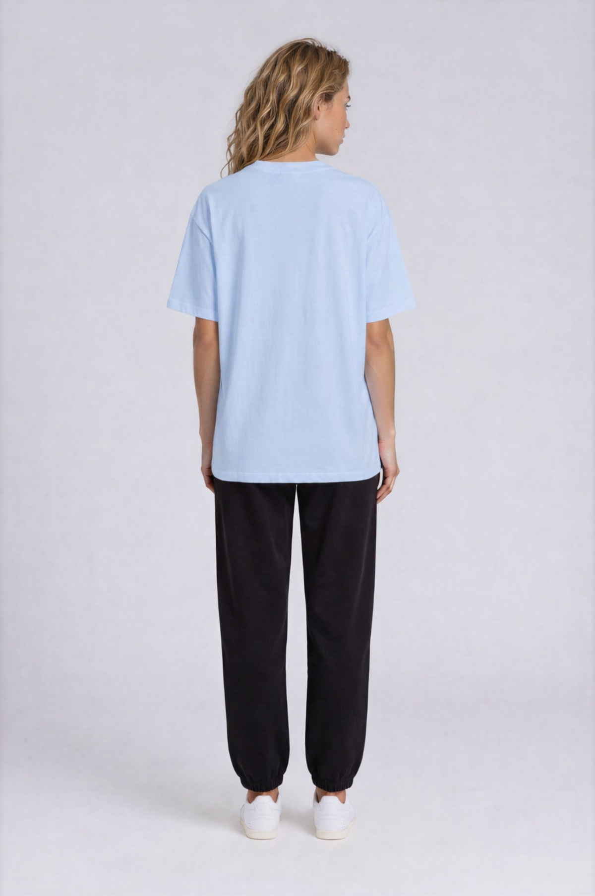 Essential Boxy Tee - Sky Blue - back - w