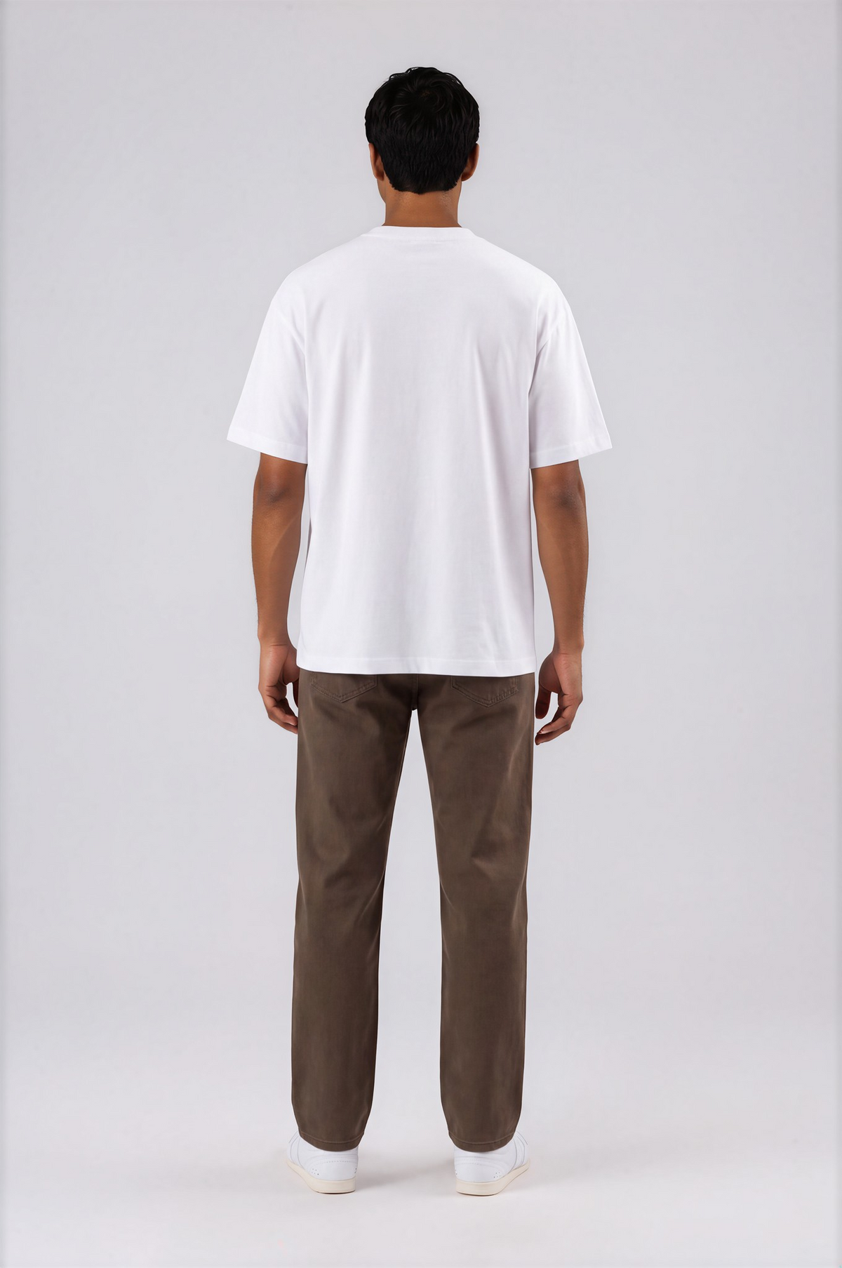 Essential Boxy Tee - White - back - m