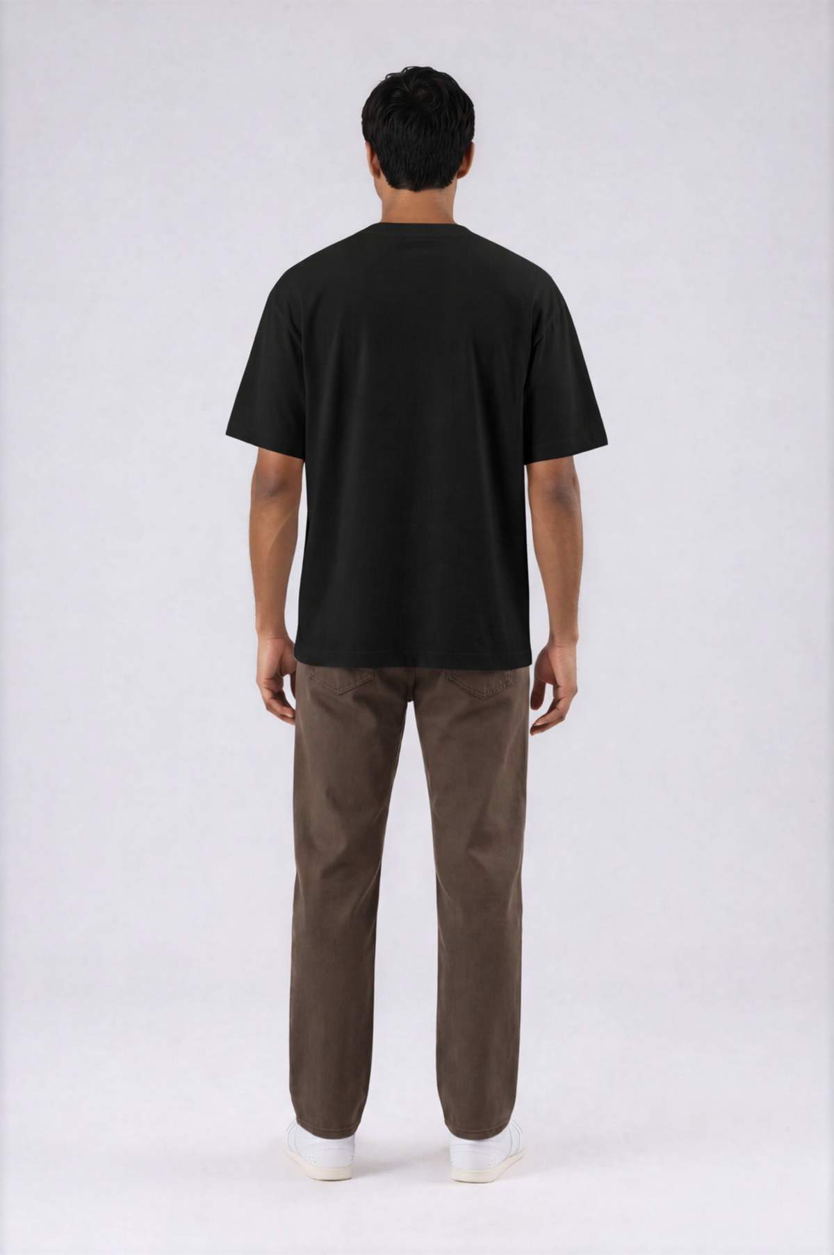 Essential Boxy Tee - Black - back - m